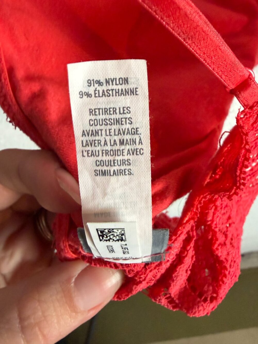 Aerie Size Small Lace Bralette Coral Strappy Boho Layering Bra Top Festival - Picture 5 of 5